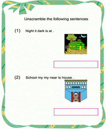 Jumbled Sentence 12 Sheet