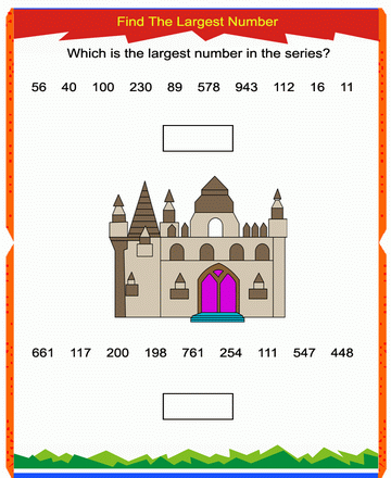 Largest Number 10 Sheet