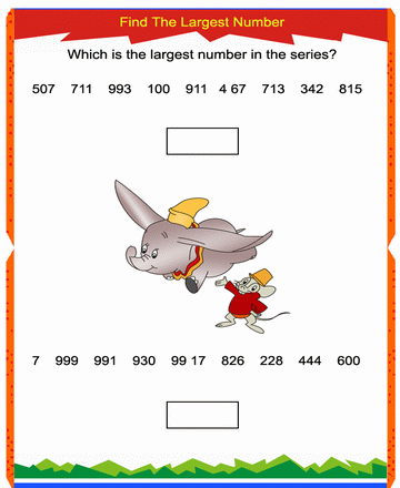 Largest Number 15 Sheet