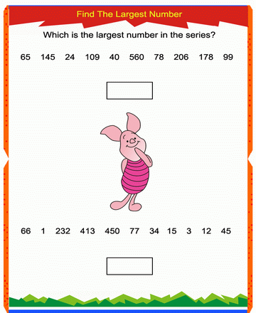 Largest Number 33 Sheet