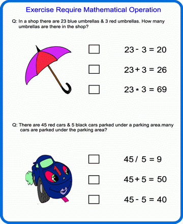 Mathematical Operation 25 Sheet