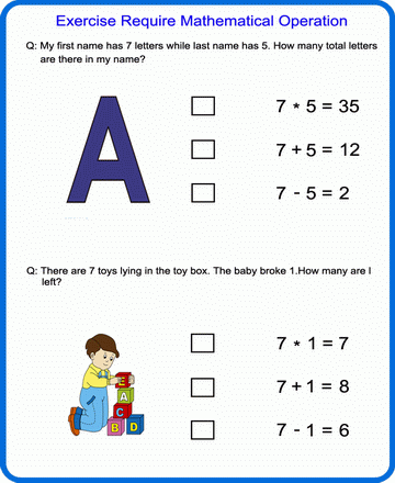 Mathematical Operation 6 Sheet