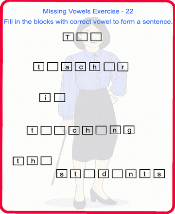 Missing Vowels 22 Sheet