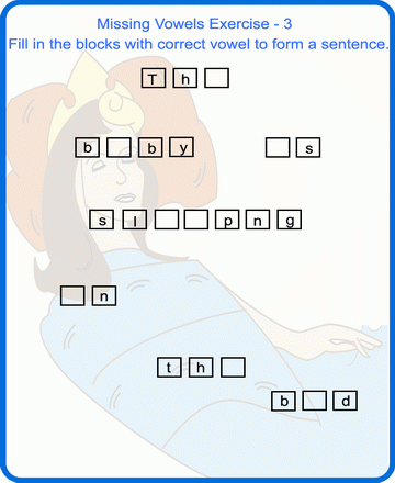 Missing Vowels 3 Sheet