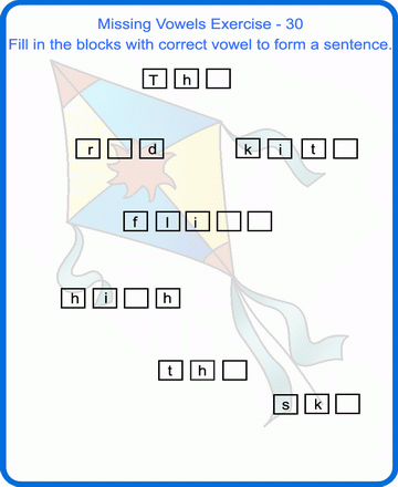 Missing Vowels 30 Sheet