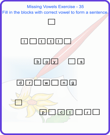 Missing Vowels 35 Sheet