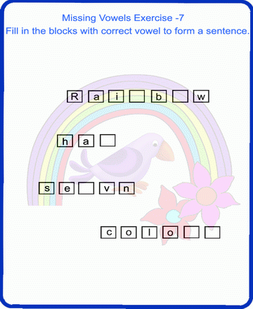 Missing Vowels 47 Sheet