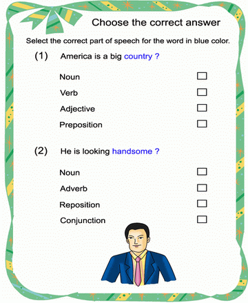 Part Of Speech 2 Sheet