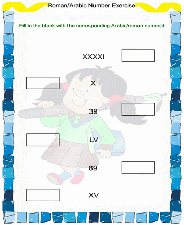 Roman Numbers 13 Sheet