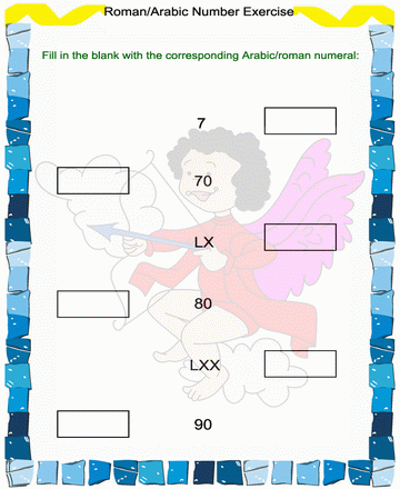 Roman Numbers 26 Sheet