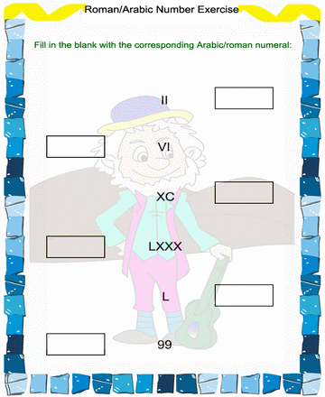 Roman Numbers 29 Sheet