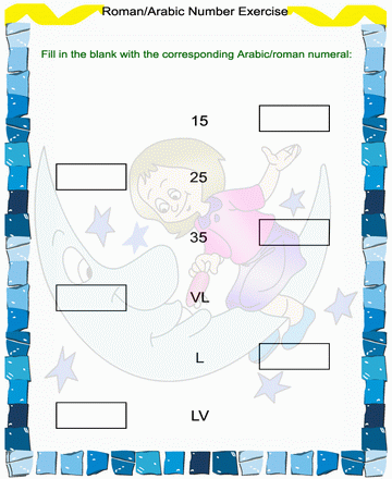 Roman Numbers 30 Sheet