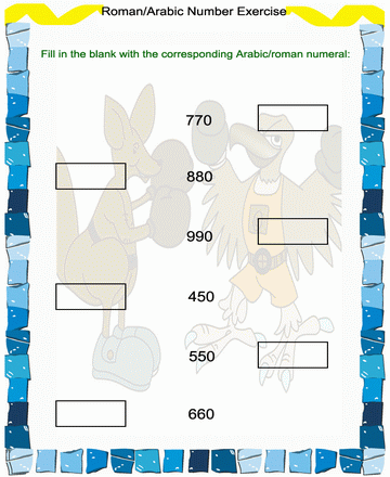 Roman Numbers 40 Sheet