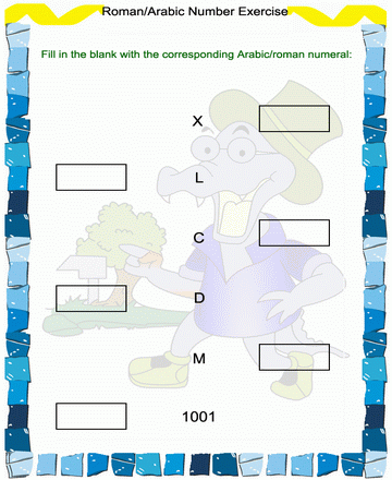 Roman Numbers 50 Sheet