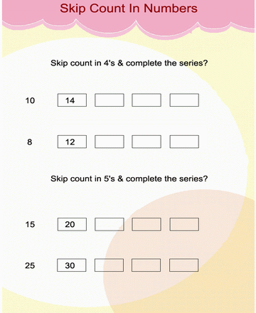 Skip Numbers 21 Sheet