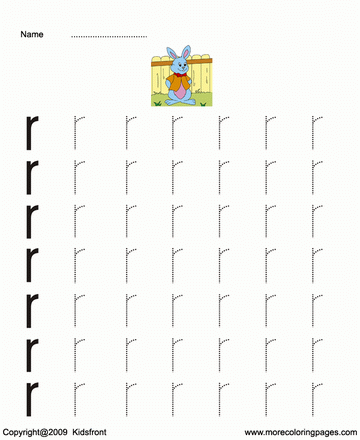 Small Letter Dot To Dots R Sheet