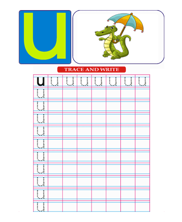 Small Letter U Sheet