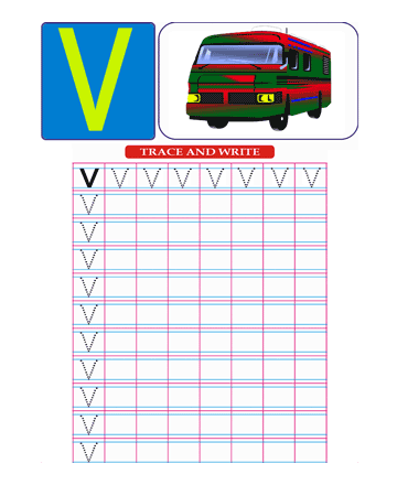 Small Letter V Sheet