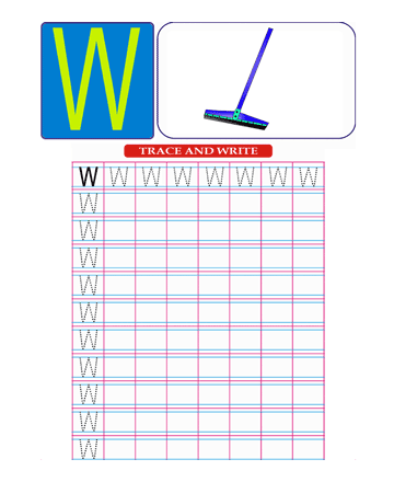 Small Letter W Sheet