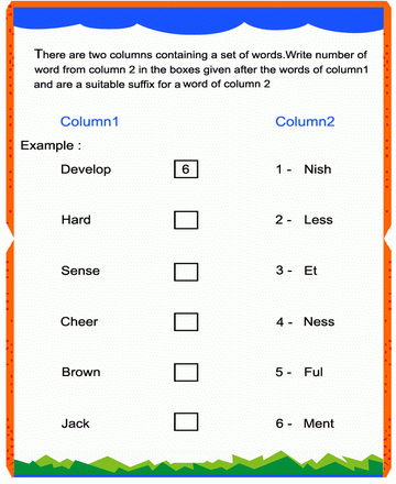 Suffix 13 Sheet