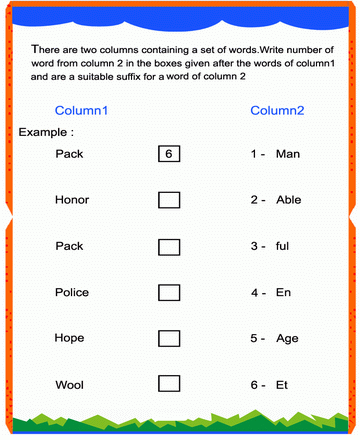 Suffix 2 Sheet