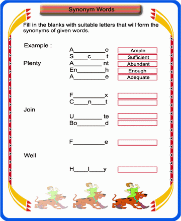 Synonyms 16 Sheet