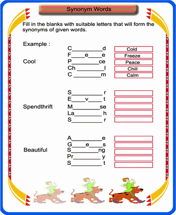 Synonyms 18 Sheet