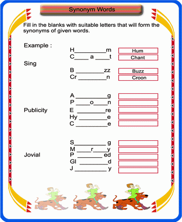 Synonyms 6 Sheet