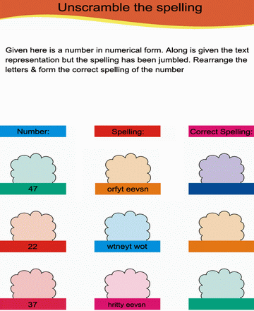 Unscramble Spelling 11 Sheet