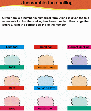 Unscramble Spelling 31 Sheet