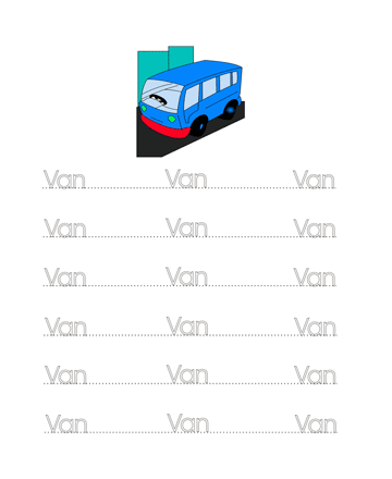 Van Word Worksheet Sheet