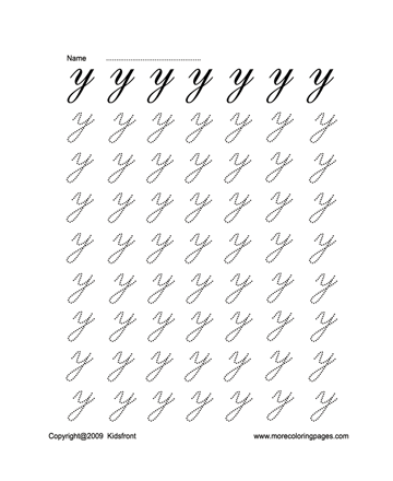 Letter Y Worksheet Sheet