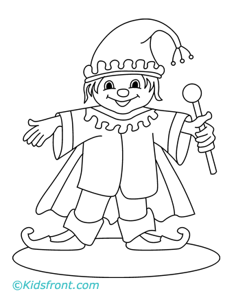 Joker In Circus Coloring Pages Printable