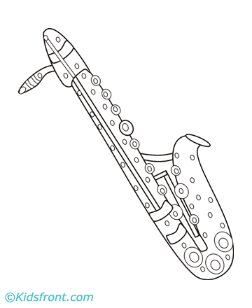 coloring pages saxophone