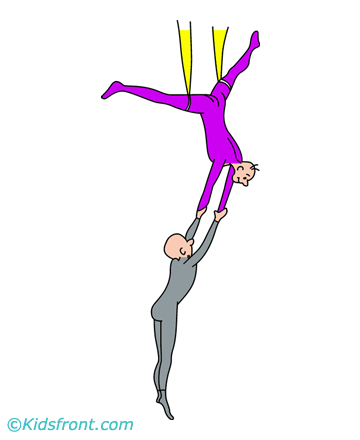 High Hanging Acrobats Coloring Pages