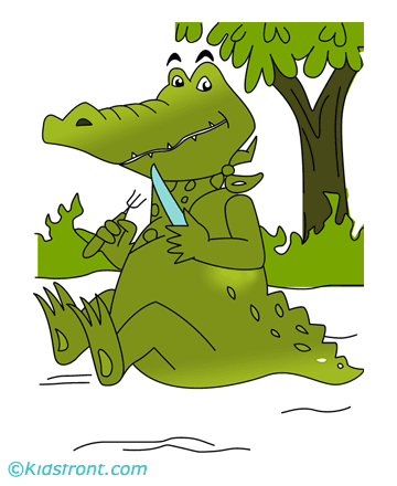 Intelligent Alligator Coloring Pages