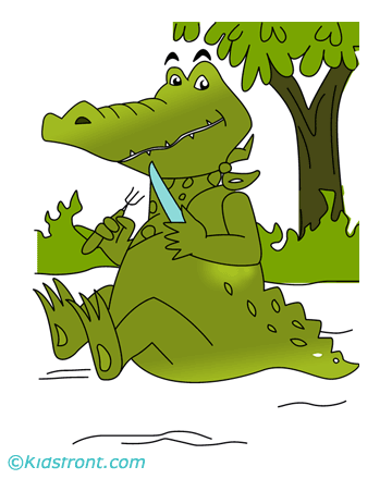 Mannered Alligator Coloring Pages