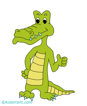 Naughty Alligator Coloring Pages