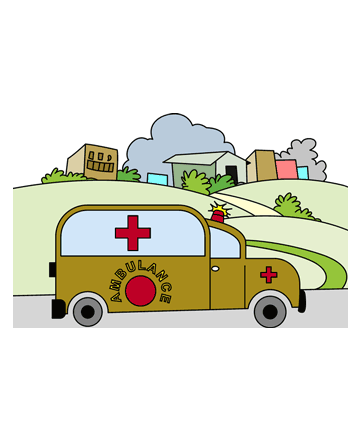 Emergency Ambulance Coloring Pages