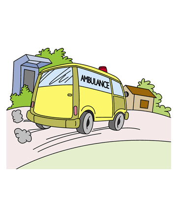 Ambulance Service Coloring Pages