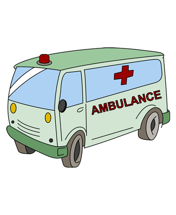 Ambulance Vehicle Coloring Pages