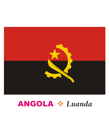 Angola Flag Coloring Pages