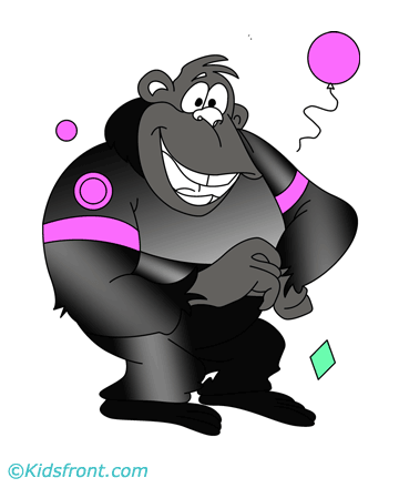 Dancing Ape Coloring Pages