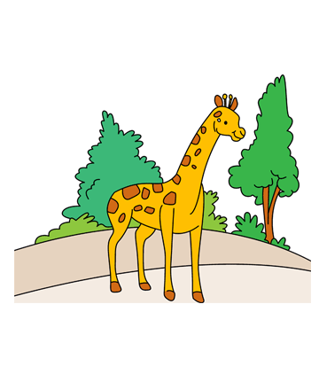 Baby Giraffe Coloring Pages