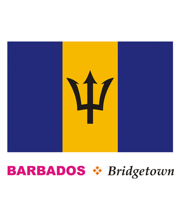 Barbados Flag Coloring Pages