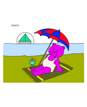 Beach Coloring Pages