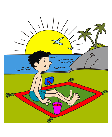 Beach Vacation Coloring Pages