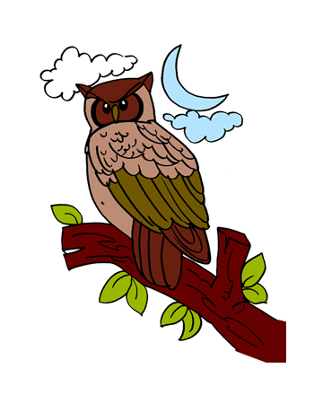 Owl 2 Coloring Pages