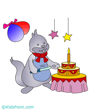 Birthday Cake Coloring Pages