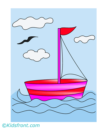 Empty Boat Coloring Pages